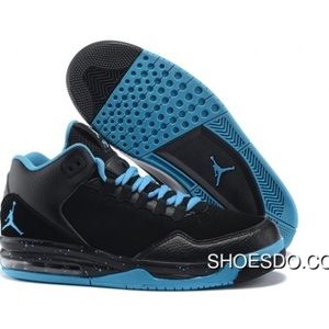 Jordan black blue flight sneakers size 10 used